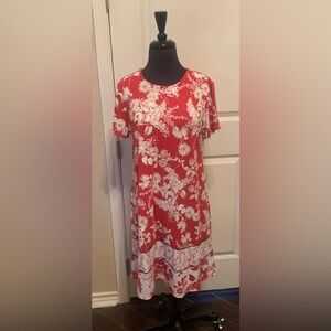 Tommy Bahama Red Floral Dress Medium